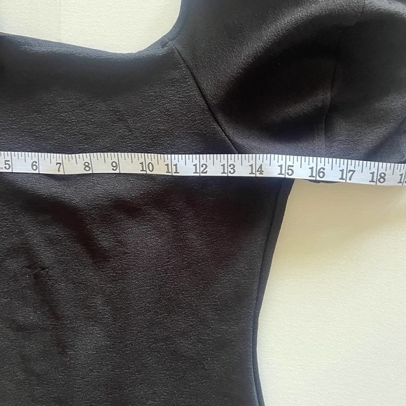 ZARA Balloon Sleeve Black Low Back Mini Dress Size S - Picture 6 of 9